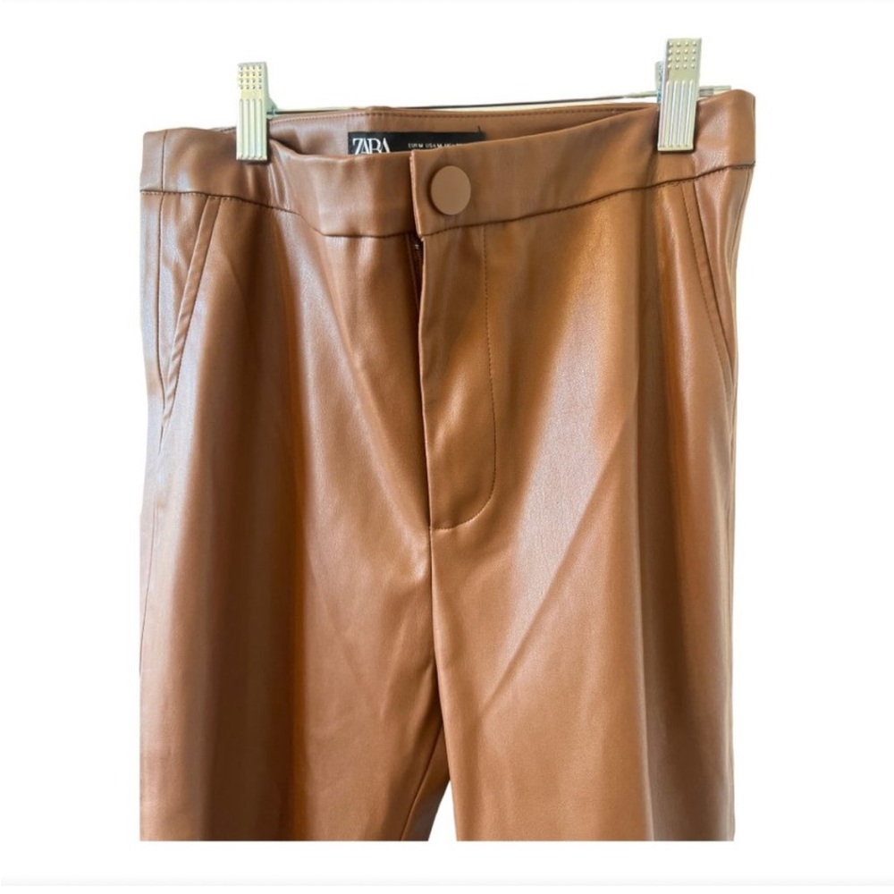 NWOT: 🤎 Zara Tan Brown Faux Leather Leggings Pants
Skinny Pants Size XS 📦 - Picture 5 of 12